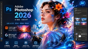 Adobe Photoshop 2026 v27.8.0.13 中文直装破解版：AI 赋能设计，重塑专业图像编辑工作流
